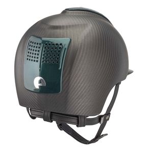 CARBON HELMET E-LIGHT MATT / 2 GREEN INSERTS