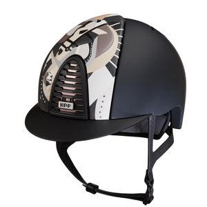 CROMO 2.0 TEXTIL NEGRO - FRONTAL EN CUERO COLECCIÓN PEGASUS