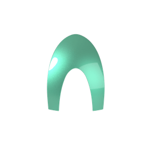 FRONT + BACK INSERT BOX METAL TURQUOISE GREEN
