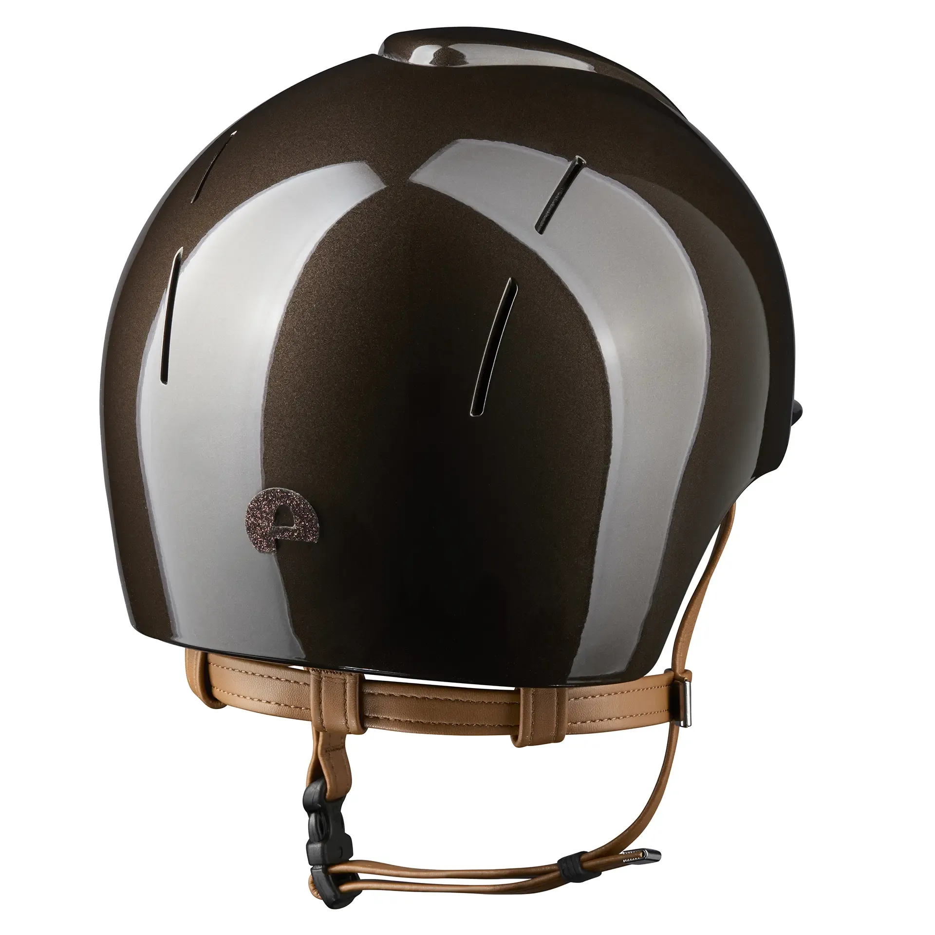 Smart Nova Riding Helmet / Polish Brown / Beige Chinstrap / Star Brown ...