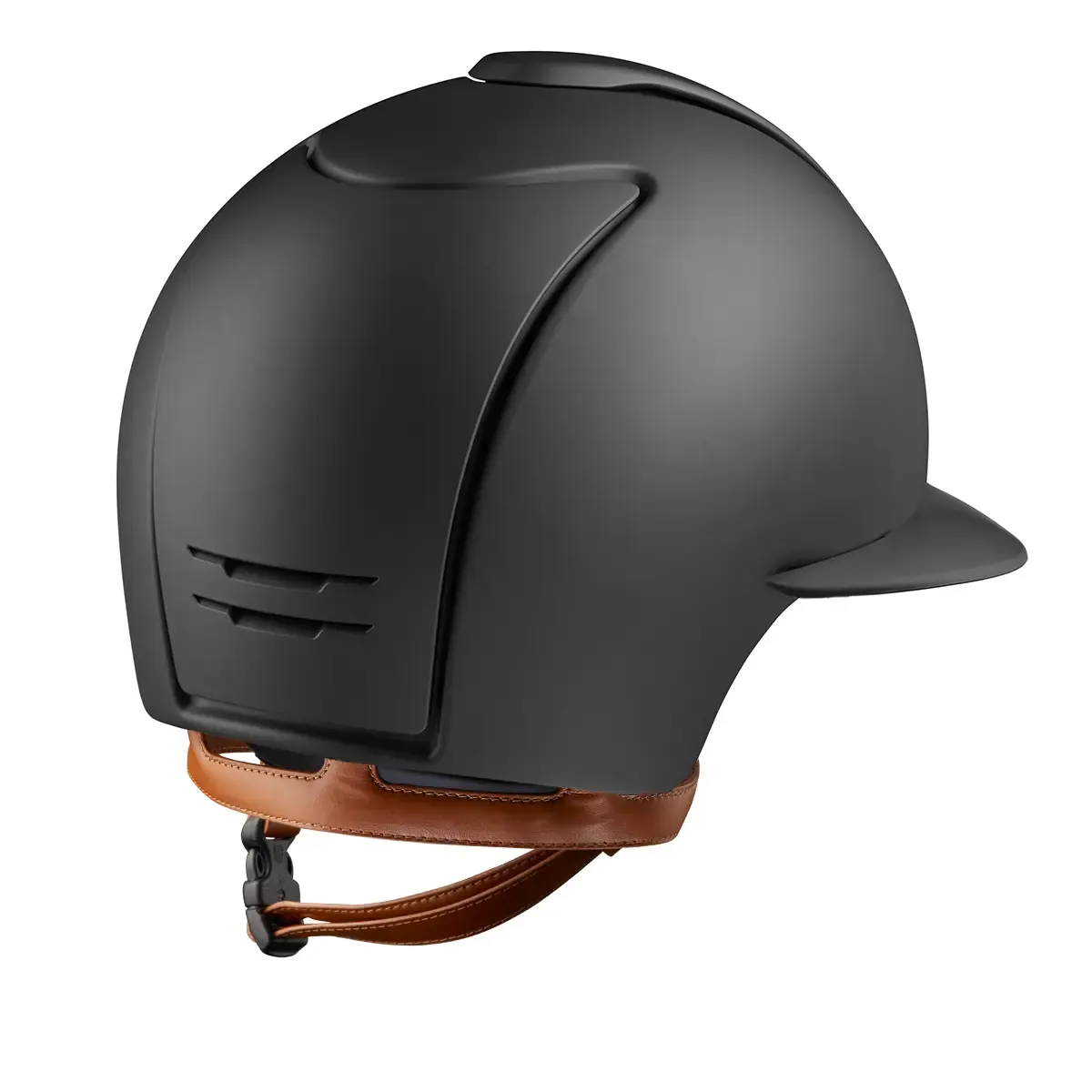 Reithelm Cromo 2.0 / Matt Schwarz / Beiger Riemen / Polo-Visier | Kep ...